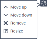 The menu for desktop containers